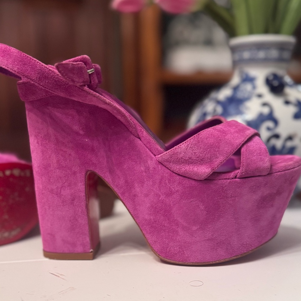 Authentic Christian Louboutin Platform sexy and strappy Wedges heels